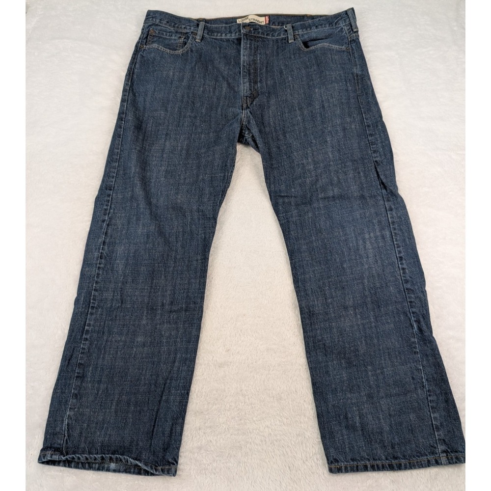 Levi's 569 Loose Straight Men's Jeans 44x32 (44x31) Dark Blue Denim Y2K